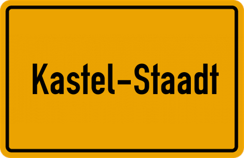 Ortsschild Kastel-Staadt