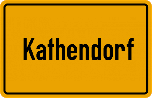 Ortsschild Kathendorf