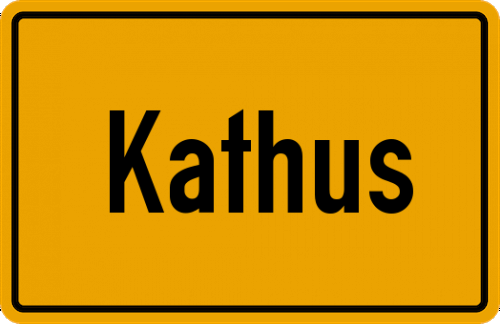 Ortsschild Kathus