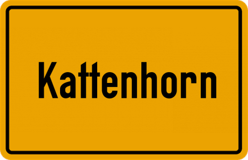 Ortsschild Kattenhorn
