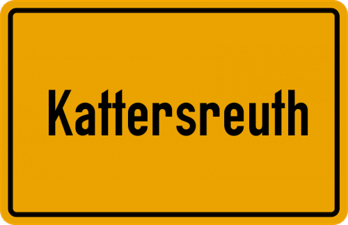 Ortsschild Kattersreuth, Oberfranken
