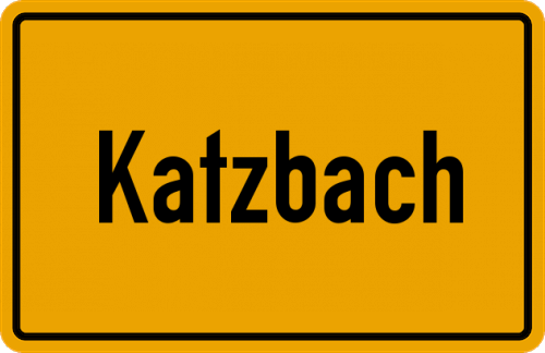 Ortsschild Katzbach