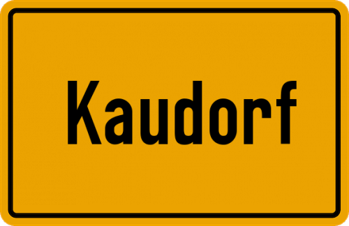 Ortsschild Kaudorf