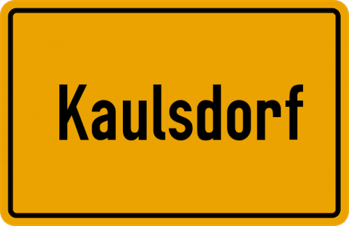 Ortsschild Kaulsdorf, Saale