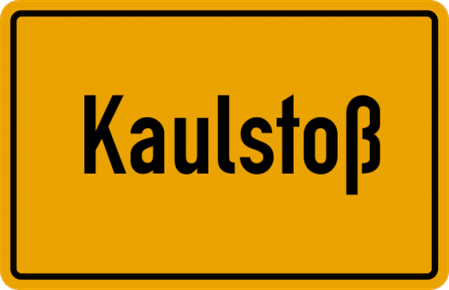 Ortsschild Kaulstoß, Hessen