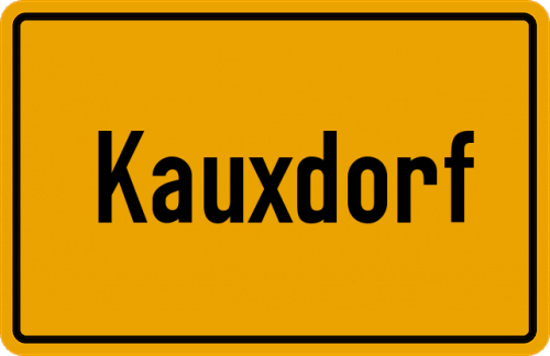 Ortsschild Kauxdorf