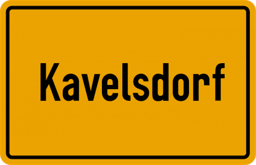 Ortsschild Kavelsdorf