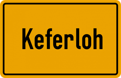 Ortsschild Keferloh, Kreis München