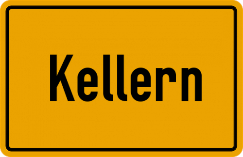 Ortsschild Kellern, Kreis Bad Tölz