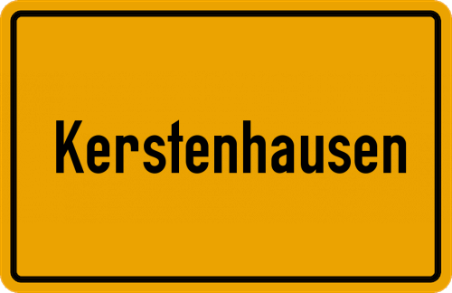 Ortsschild Kerstenhausen, Hessen