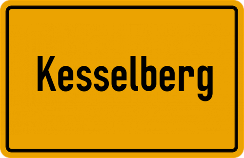 Ortsschild Kesselberg, Mittelfranken