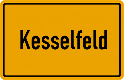 Ortsschild Kesselfeld