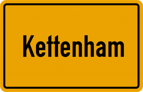 Ortsschild Kettenham