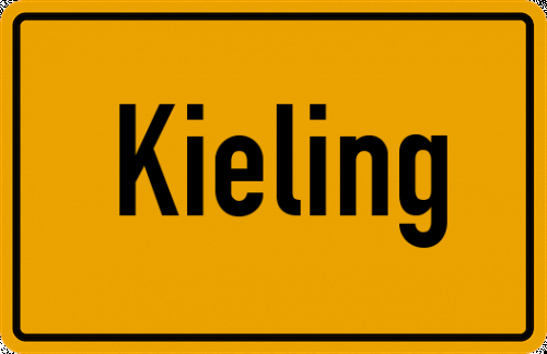 Ortsschild Kieling, Kreis Rosenheim, Oberbayern