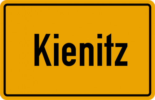Ortsschild Kienitz