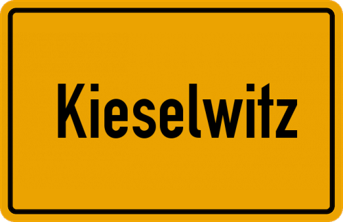 Ortsschild Kieselwitz
