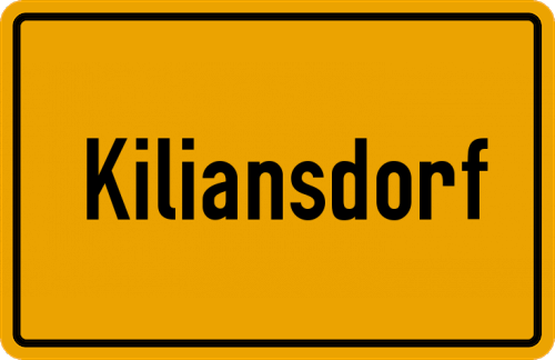 Ortsschild Kiliansdorf