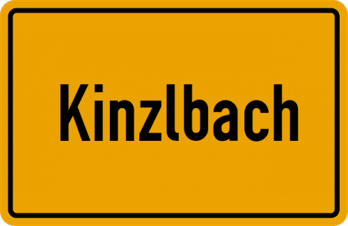 Ortsschild Kinzlbach