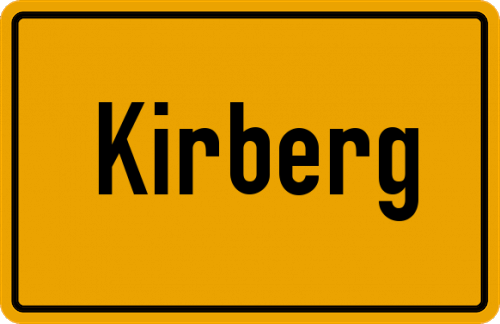 Ortsschild Kirberg, Kreis Limburg an der Lahn