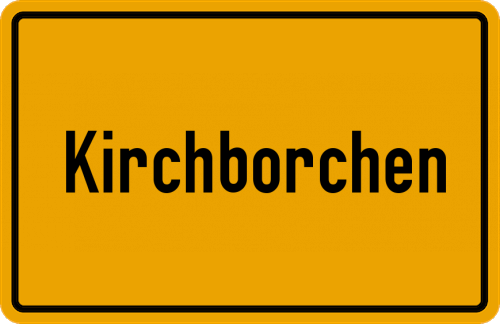 Ortsschild Kirchborchen