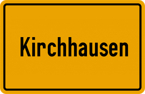 Ortsschild Kirchhausen