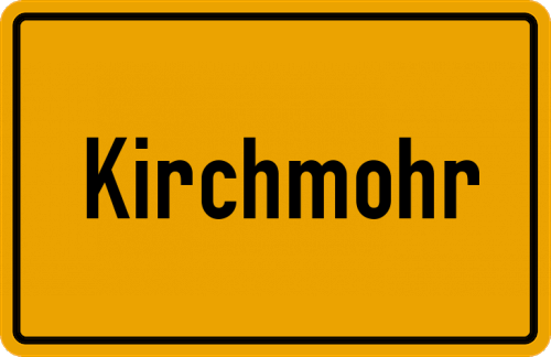 Ortsschild Kirchmohr
