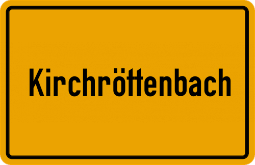 Ortsschild Kirchröttenbach