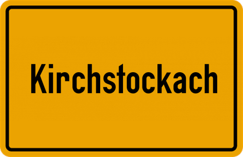 Ortsschild Kirchstockach, Kreis München
