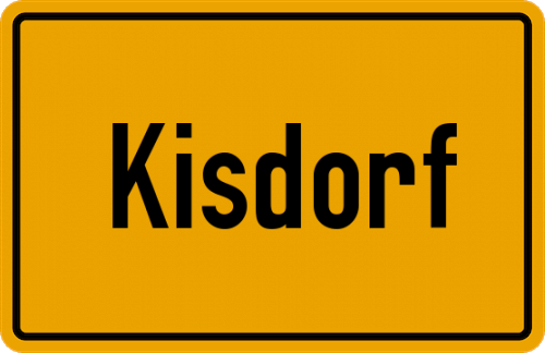 Ortsschild Kisdorf, Holstein