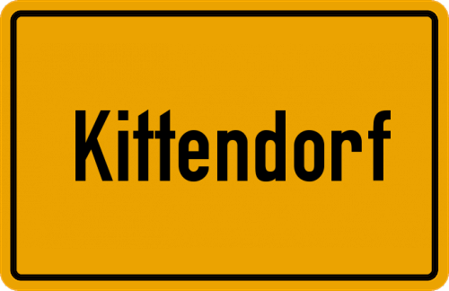 Ortsschild Kittendorf