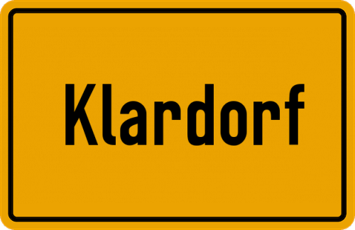 Ortsschild Klardorf