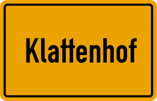 Ortsschild Klattenhof
