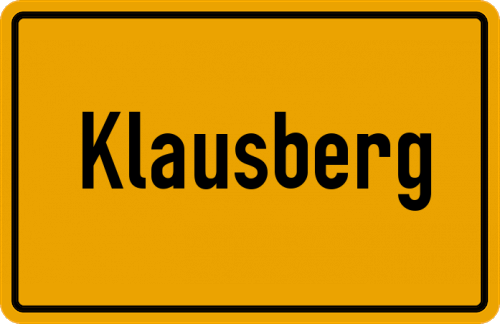 Ortsschild Klausberg