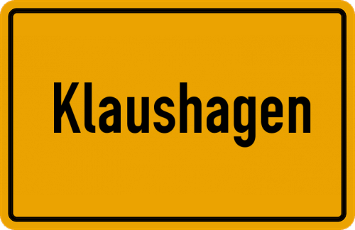 Ortsschild Klaushagen