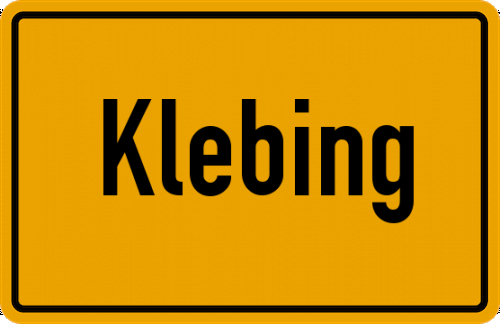 Ortsschild Klebing, Oberbayern