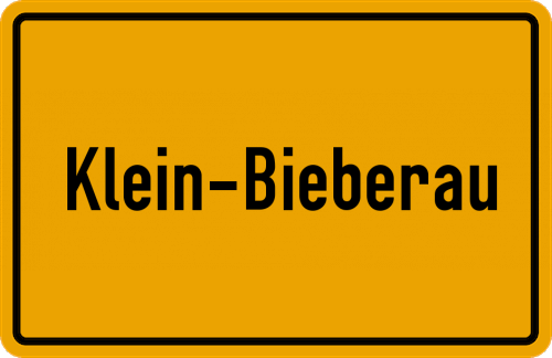Ortsschild Klein-Bieberau