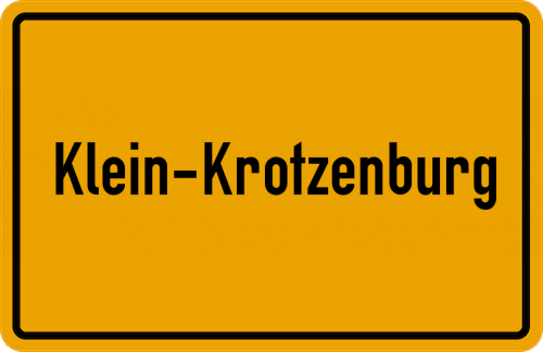 Ortsschild Klein-Krotzenburg