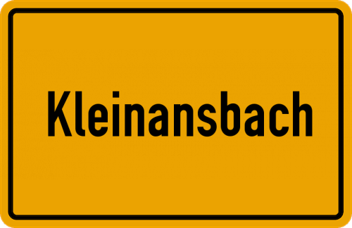 Ortsschild Kleinansbach