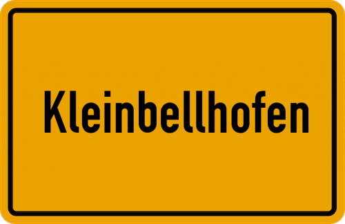 Ortsschild Kleinbellhofen