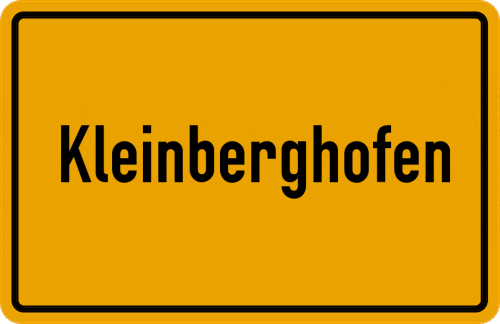 Ortsschild Kleinberghofen