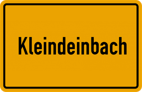 Ortsschild Kleindeinbach