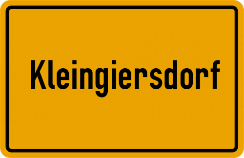 Ortsschild Kleingiersdorf