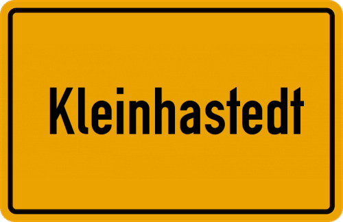 Ortsschild Kleinhastedt, Holstein
