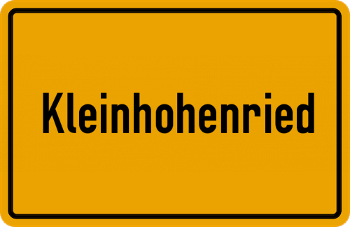 Ortsschild Kleinhohenried