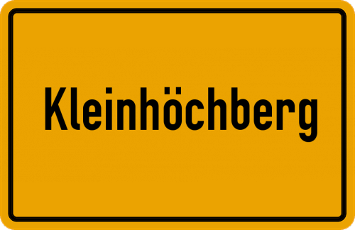 Ortsschild Kleinhöchberg