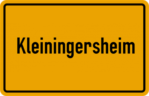 Ortsschild Kleiningersheim