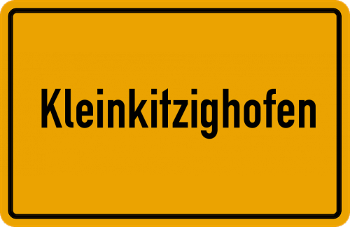 Ortsschild Kleinkitzighofen