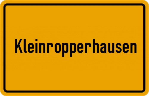 Ortsschild Kleinropperhausen