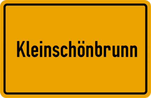 Ortsschild Kleinschönbrunn