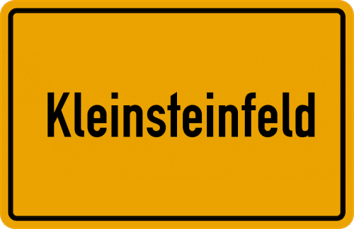 Ortsschild Kleinsteinfeld
